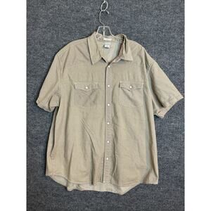 Old Navy Mens Snap Button Up Western Shirt Size XXL Short Sleeve Country Ranch